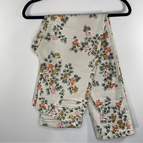 Citizens of Humanity Floral Print Jeans High Waist Retro Slim Roll Up Sz 31 - Picture 3 of 13
